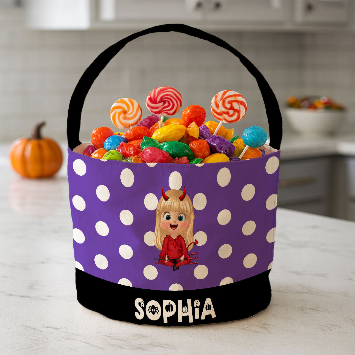 Cute 3D Halloween Cartoon Kids Personalized Trick or Treat Basket