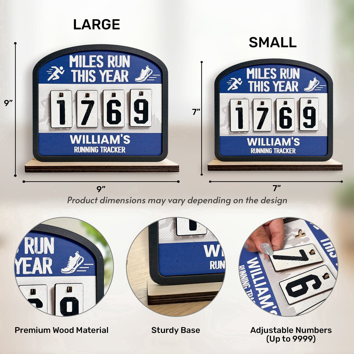 Miles Run This Year - Personalized Running Counter Sign