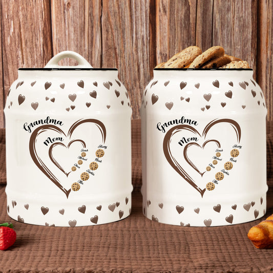 Mom Grandma Cookies Custom Kids' Names - Personalized Cookie Jar