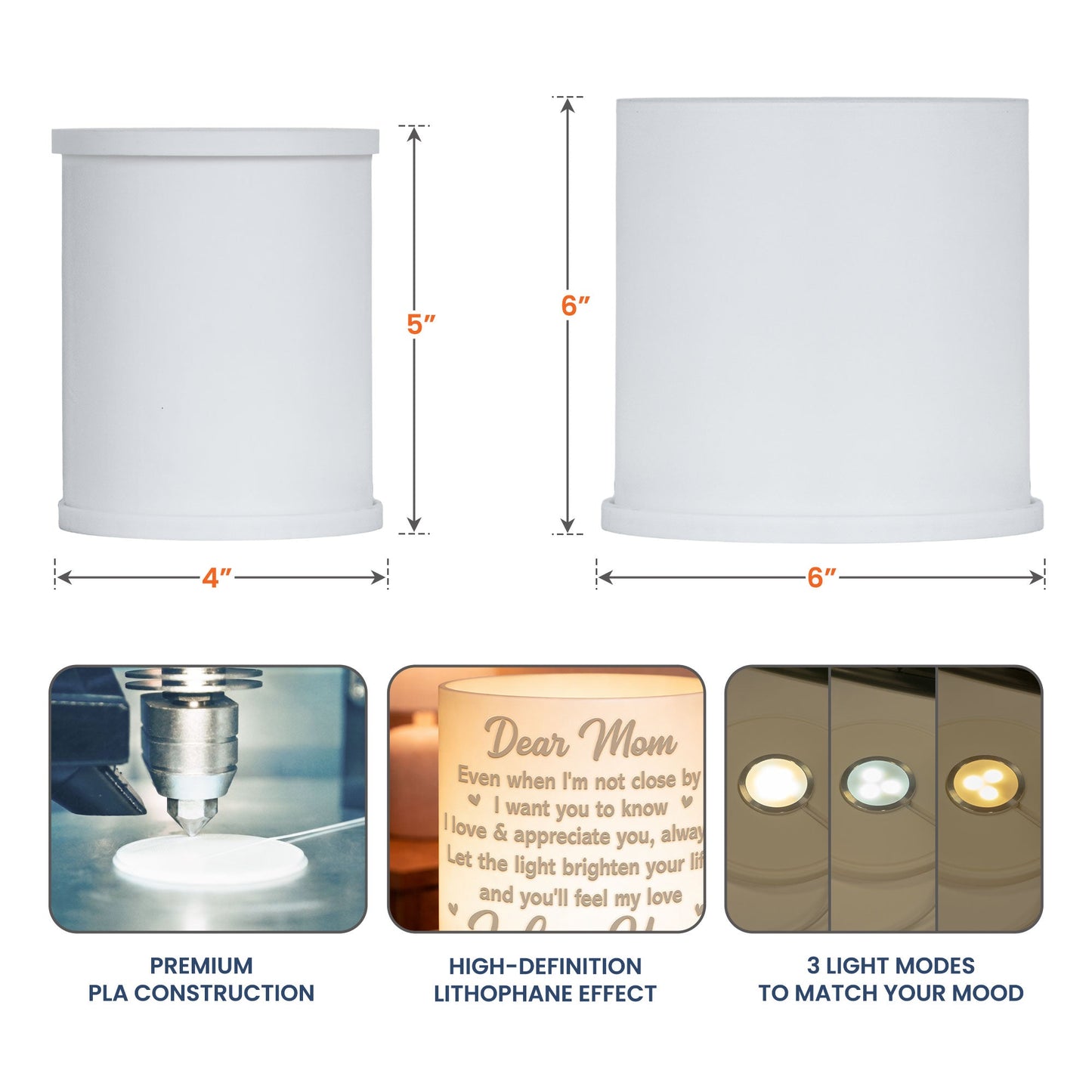 Mom, Let The Light Brighten Your Life - Personalized Night Light