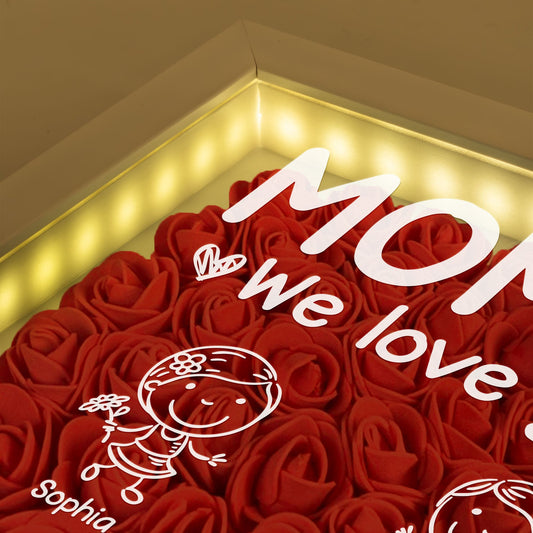 Mommy We Love You Doodle - Personalized Shadow Box