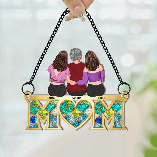 Mother's Day Gift For Mom New Version - Personalized Window Hanging Suncatcher