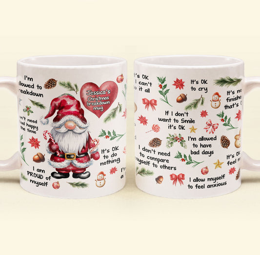 My Christmas Breakdown Mug Gnome Mug - Personalized Mug