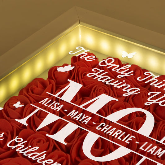 My Children Having You As A Grandma - With Kids' Names - Personalized Shadow Box