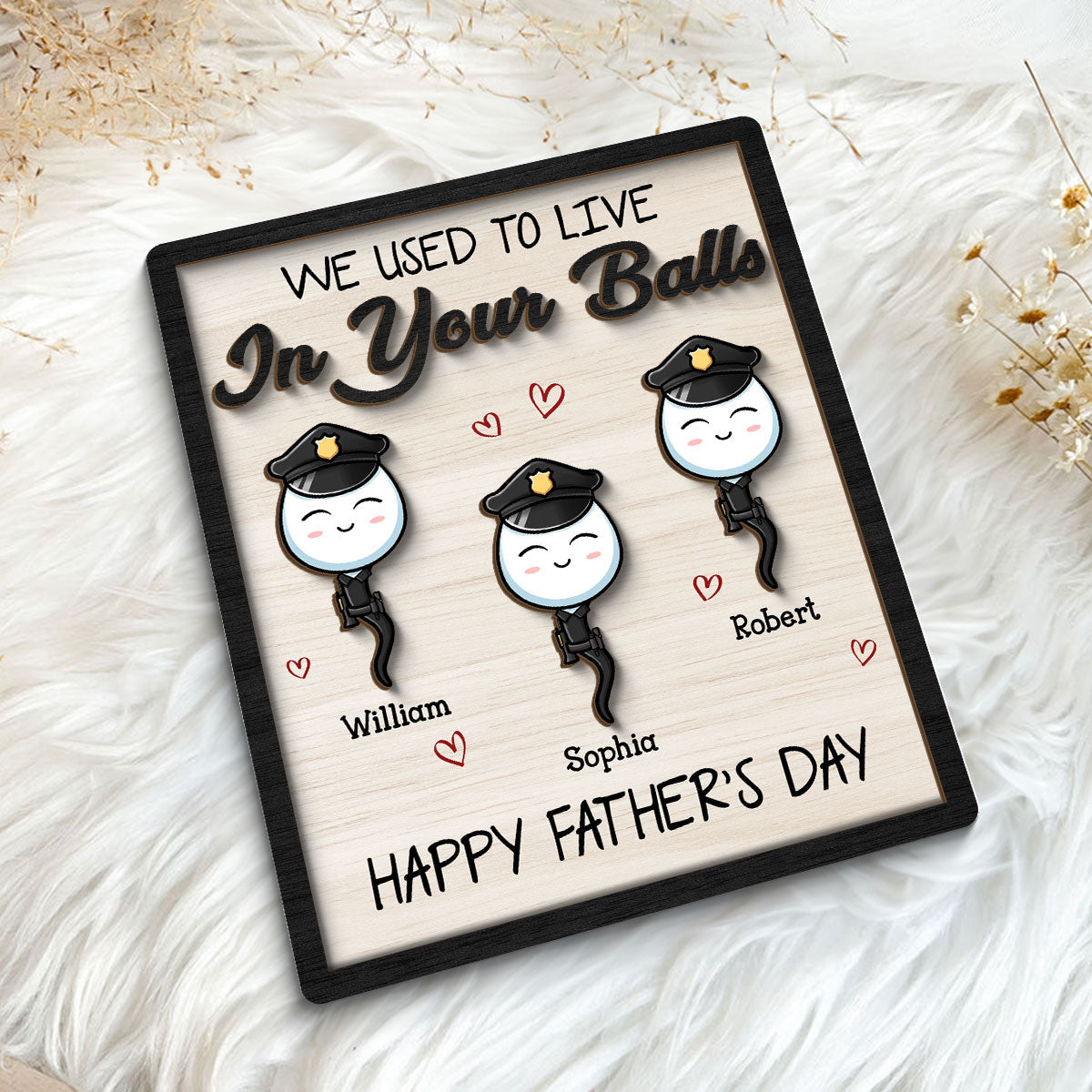 We Used To Live In Your Balls Gift Personalized 2-Layer Wooden Plaque