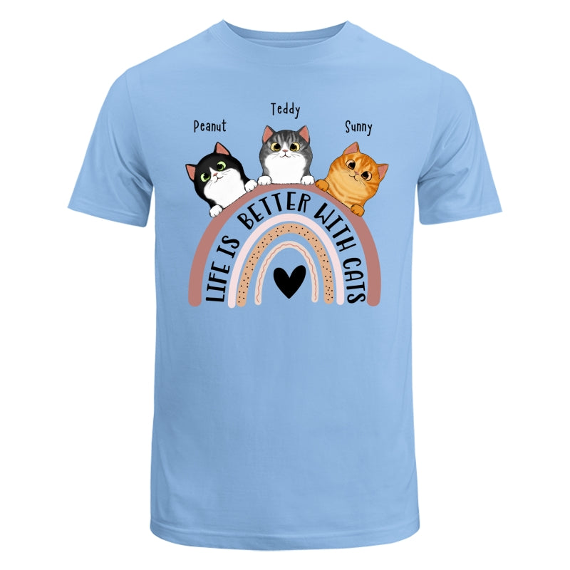 Life Is Better With Cats Boho Rainbow Personalized Shirt