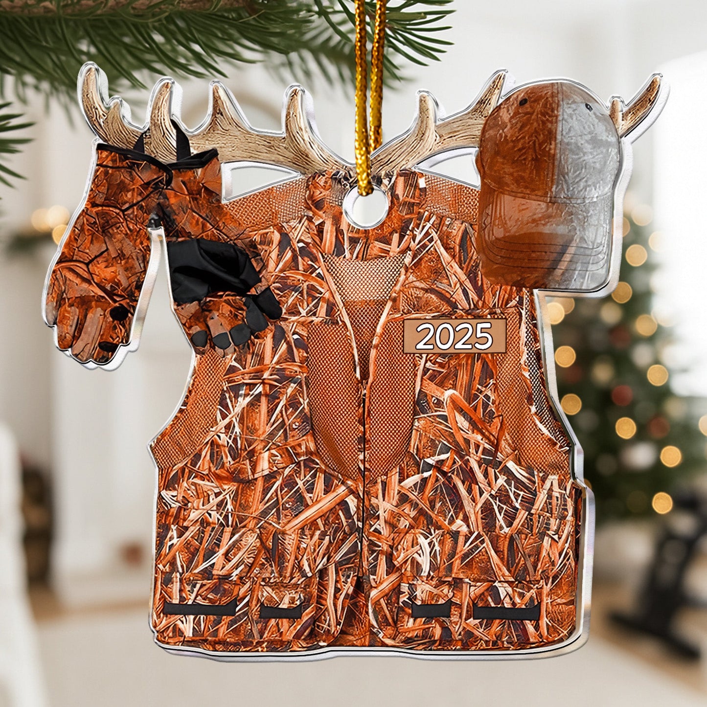 Hunting Gift For Him 2D Flat - Wooden Ornament