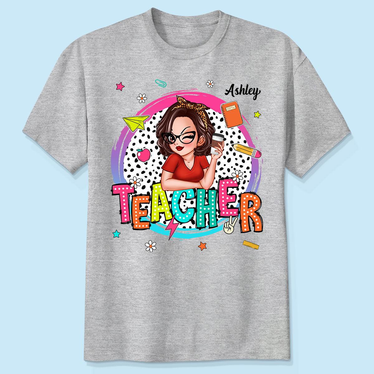 Teacher Personalized Summer Vibe Shirt, Back To School, Teacher Appreciation, Teacher Gift