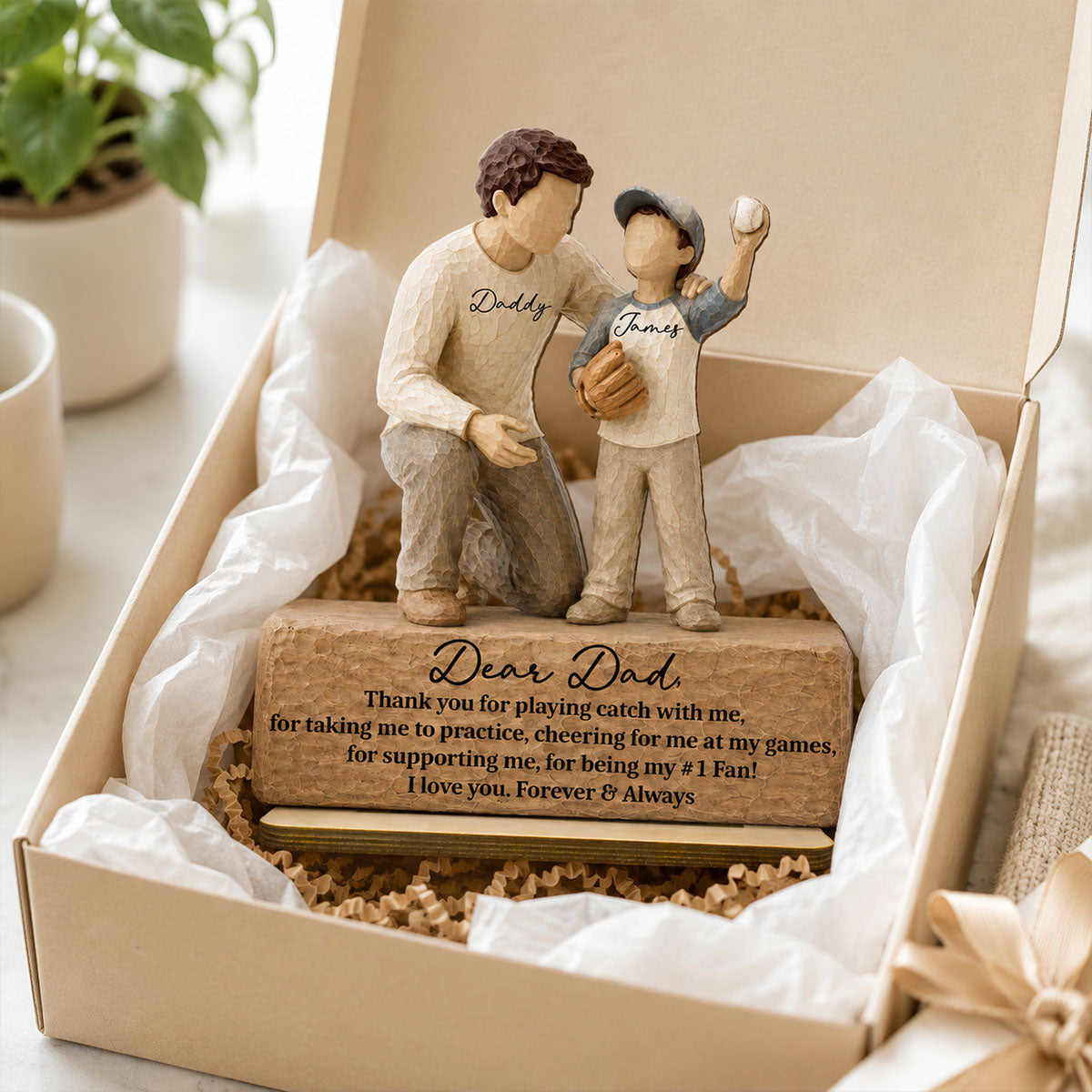 You Are The Greatest Father & Son 2D Flat Printed - Personalized 2-Layered Wooden Plaque - Sentimental Gift For Dad From Son