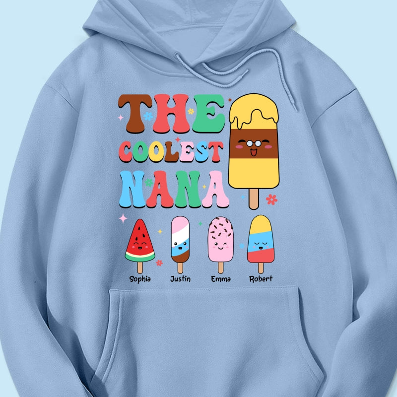 The Coolest Grandma Ice Cream Summer Personalized Shirt