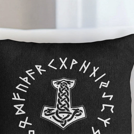 Norse Mythology, Name In Viking Runes - Personalized Pillow Cover