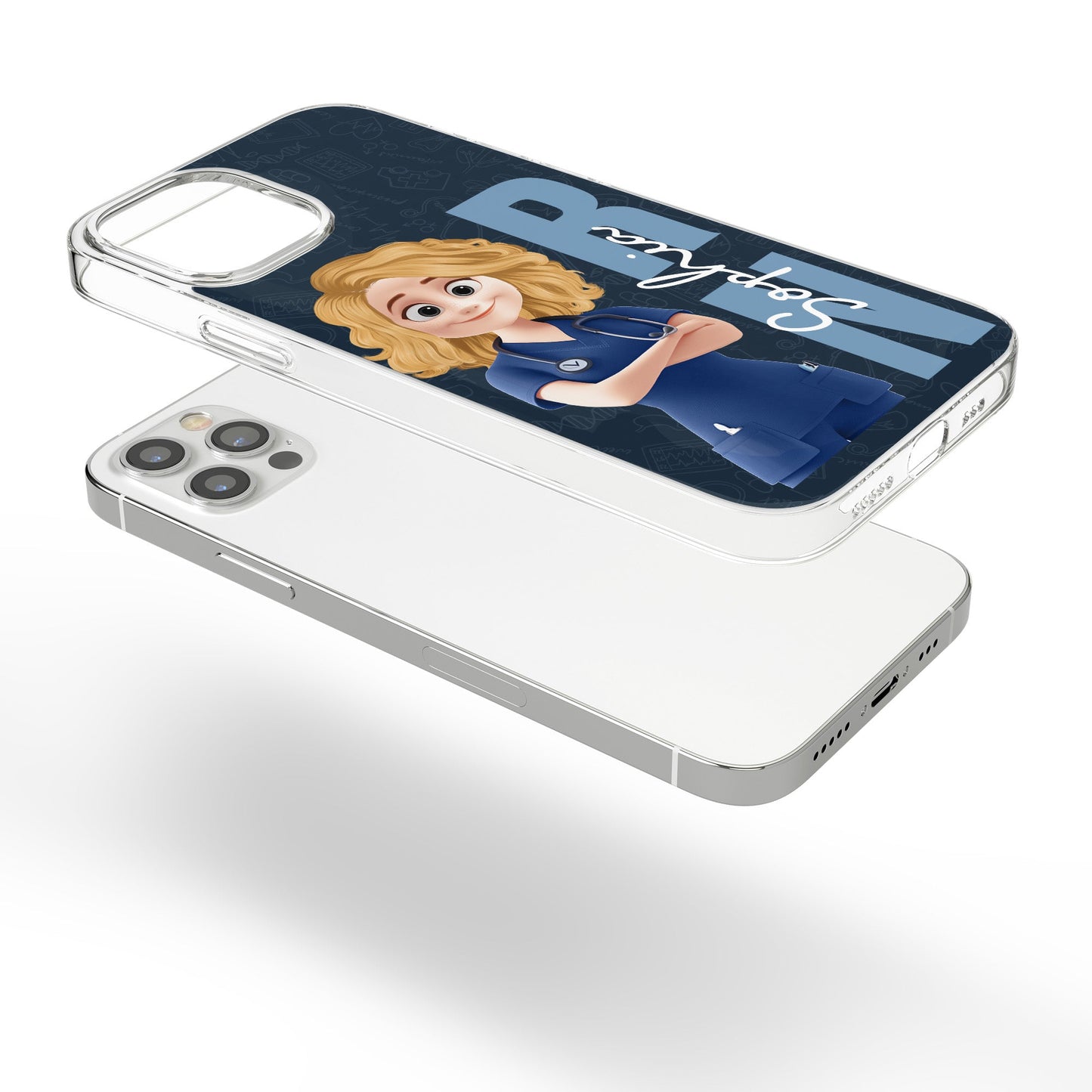 Nurse Life Job Title - Personalized Clear Phone Case