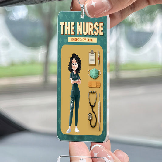 Nurse Toolkit Custom Scrub Color - Personalized Rear View Mirror Accessory