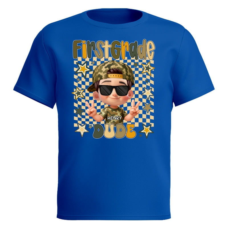 Retro Back to School Boys Personalized Shirt, Kindergarten Pre-K to Fifth Grade, School Boy Shirt