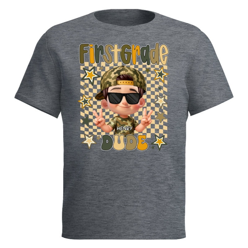 Retro Back to School Boys Personalized Shirt, Kindergarten Pre-K to Fifth Grade, School Boy Shirt