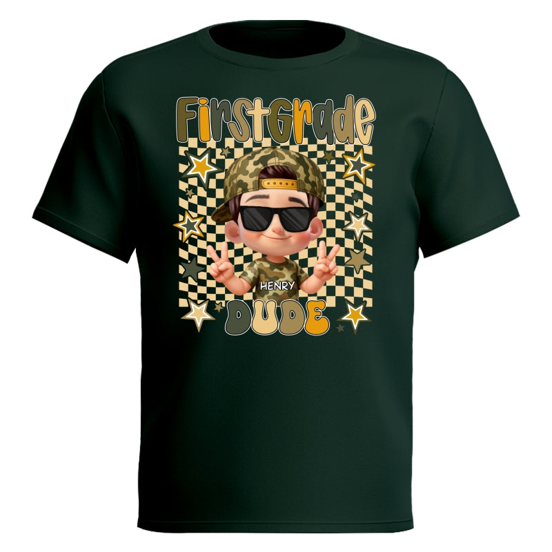 Retro Back to School Boys Personalized Shirt, Kindergarten Pre-K to Fifth Grade, School Boy Shirt