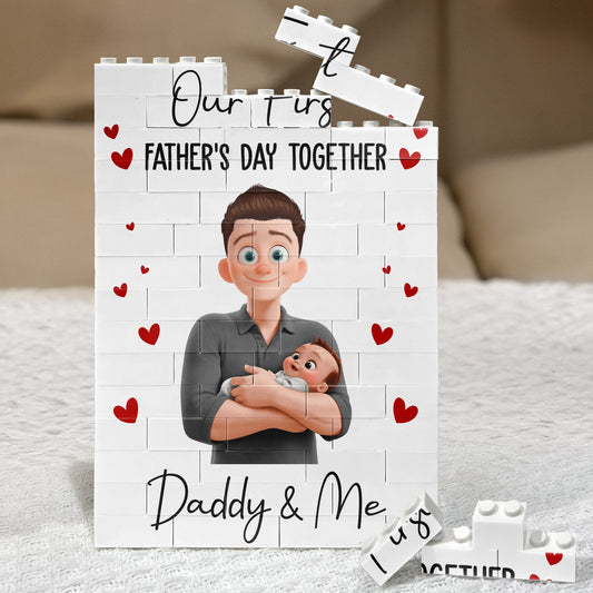 Father's Day Gifts, Our First Father's Day Together - Personalized Building Brick