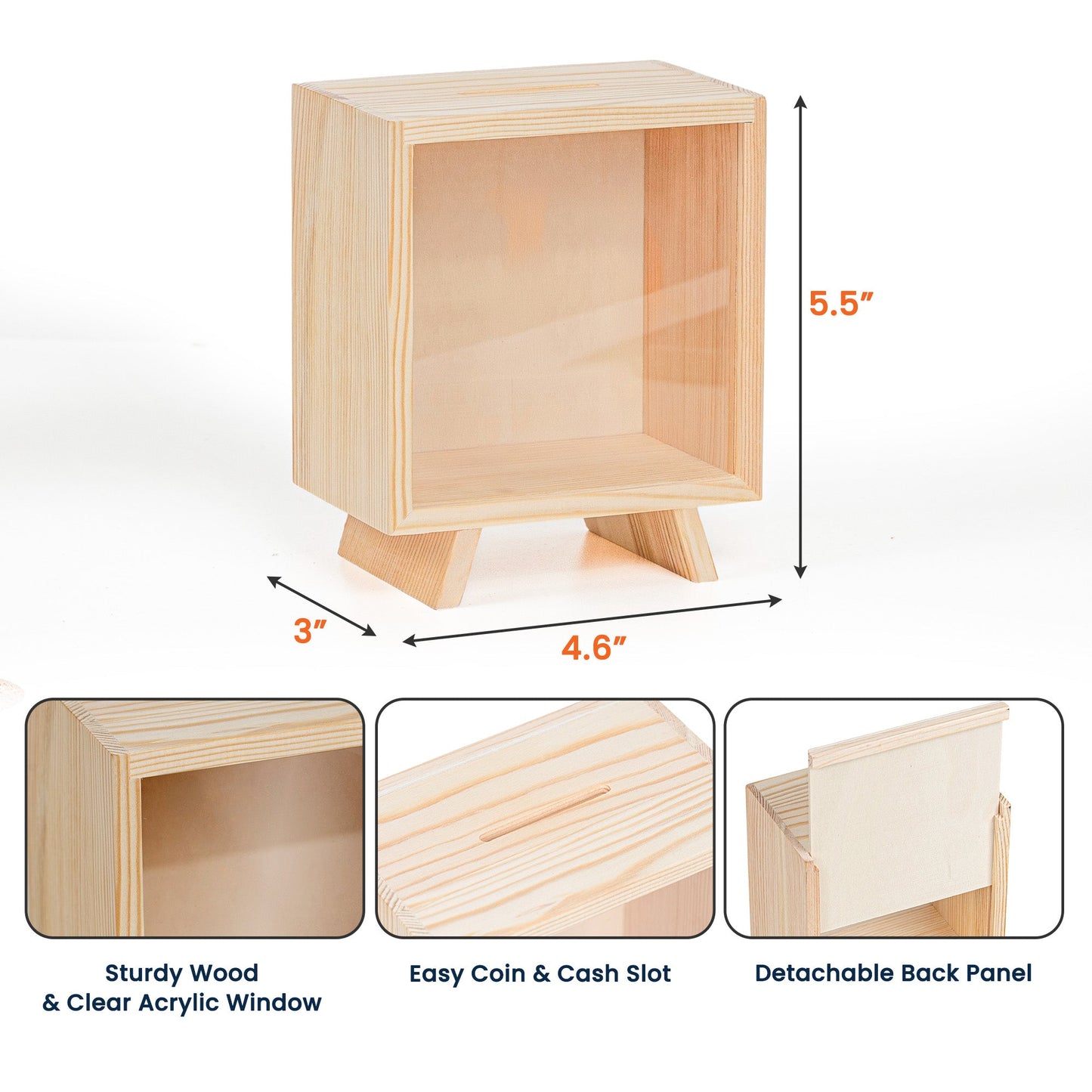 Our Travel Fund - Personalized Wooden Money Box