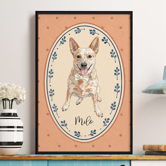 Pet Portrait Watercolor Gift For Dog Mom, Cat Mom, Pet Lovers - Personalized Poster