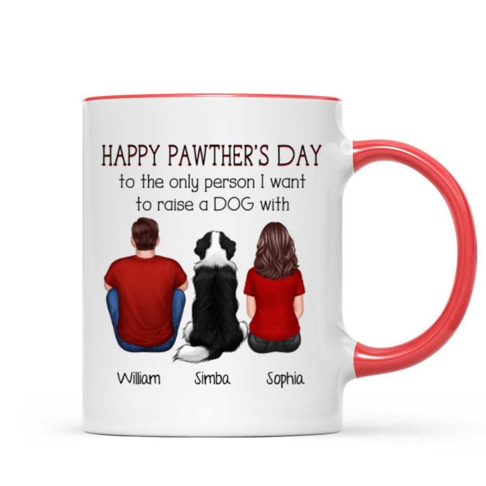 Happy Pawther‘s Day To The Person I Want To Raise A Dog Cat With Personalized Mug, Father‘s Day Gift For Dog Cat Dad