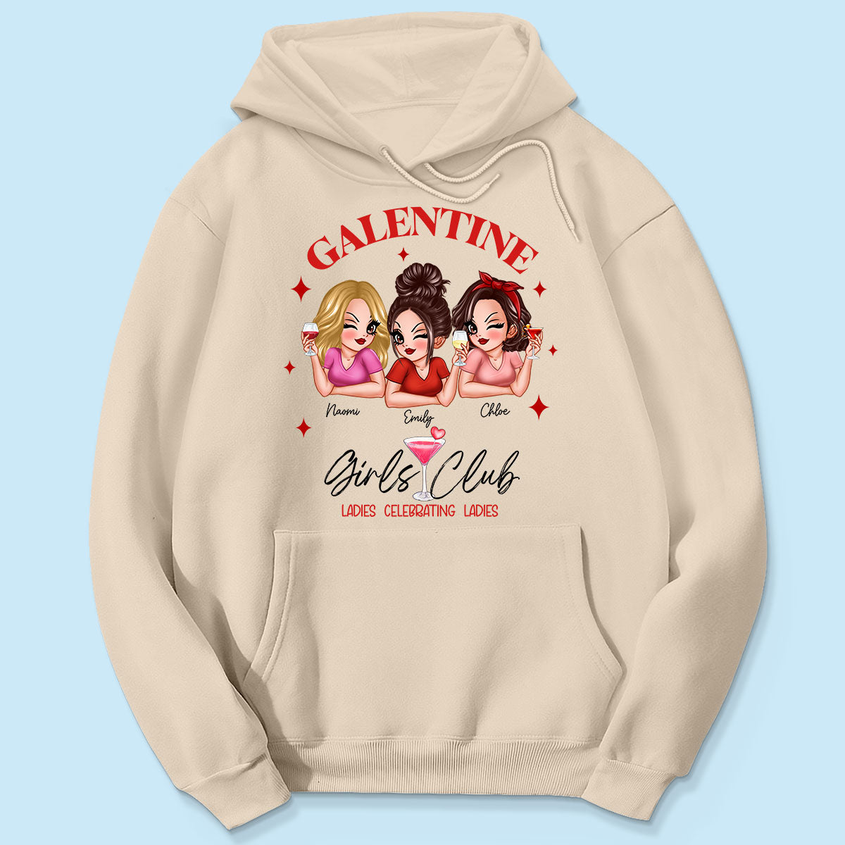 Galentine Girls Club Pretty Girls Personalized Shirt, Shirt, Social Club, Besties Gift