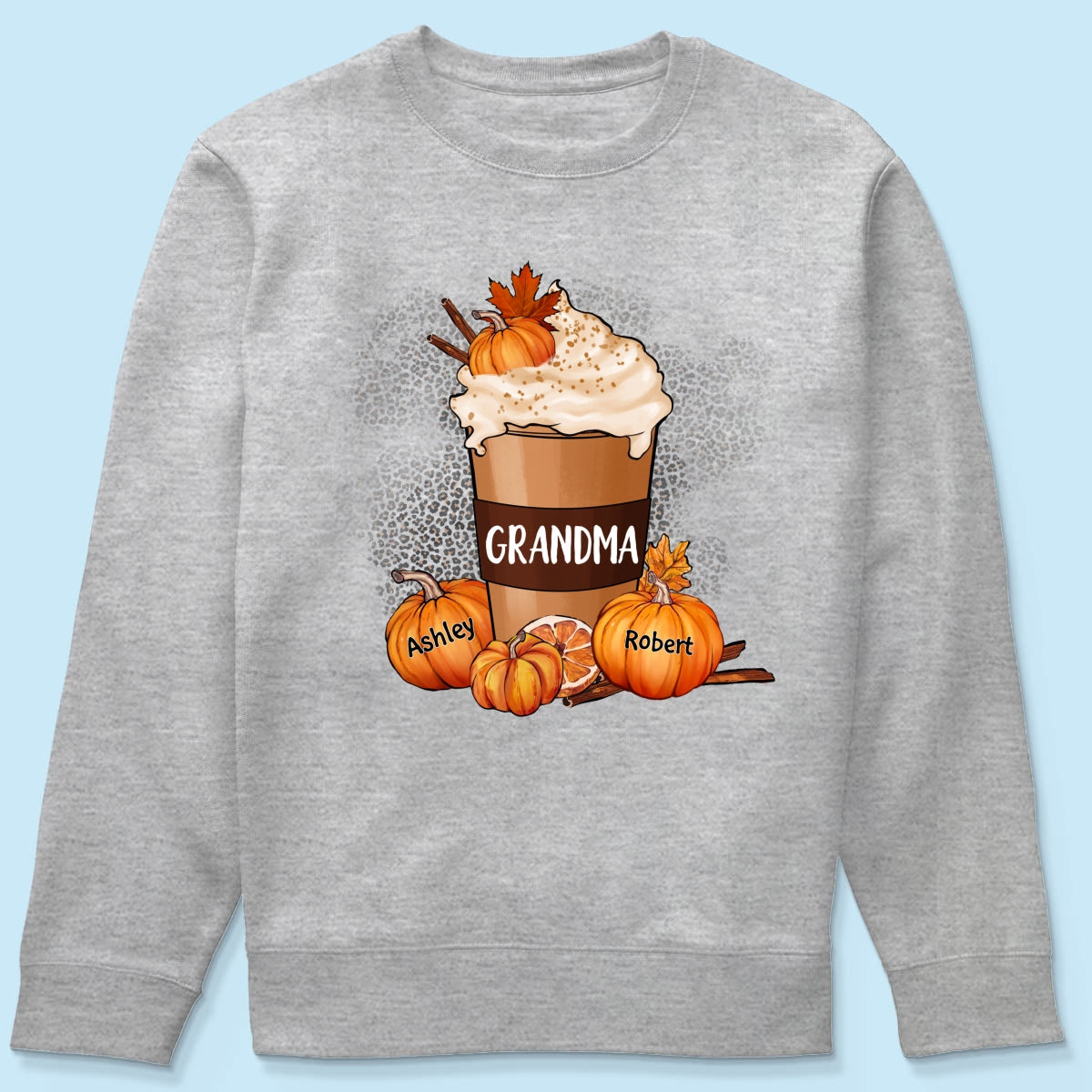 Grandma Mom Pumpkin Spice Latte Personalized Shirt