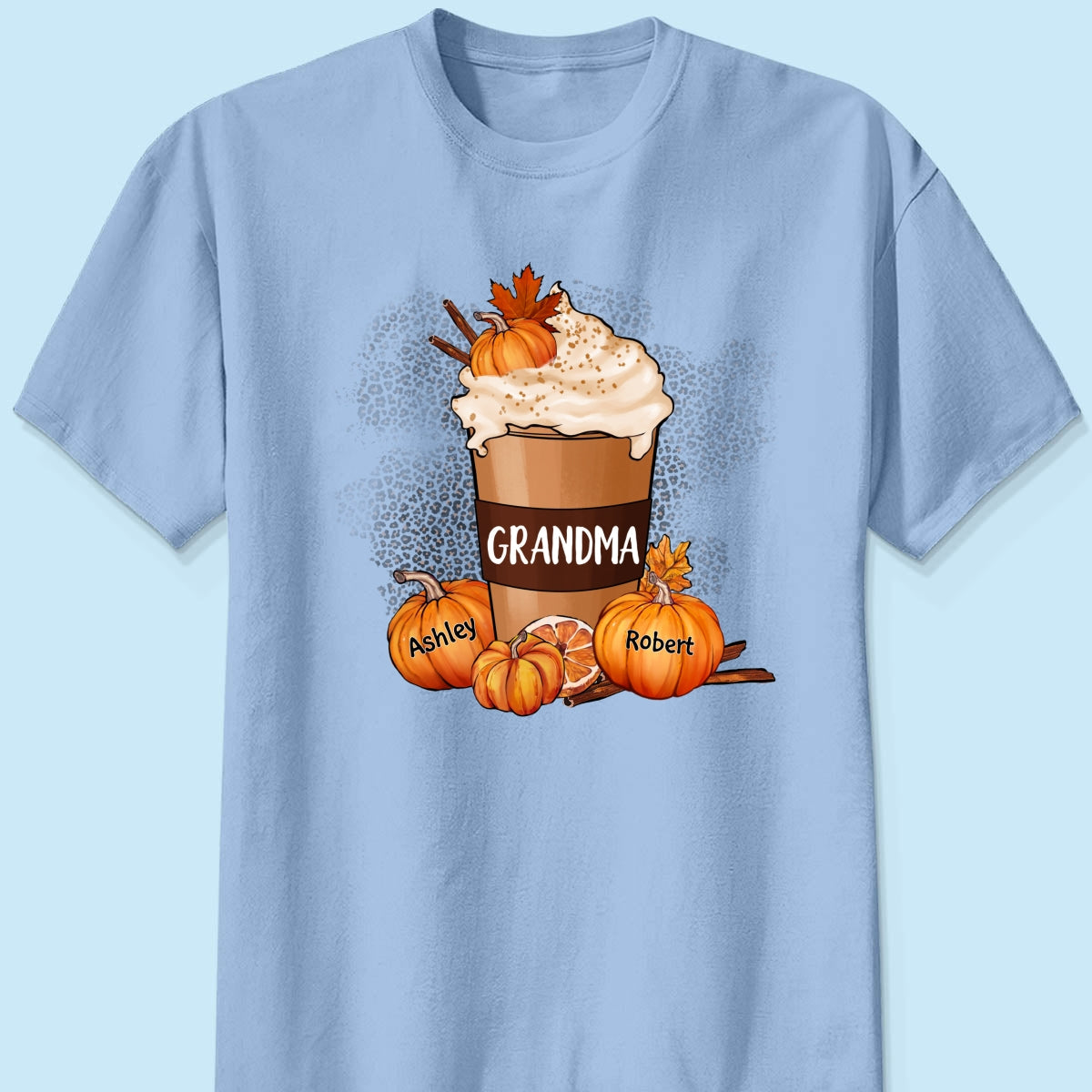 Grandma Mom Pumpkin Spice Latte Personalized Shirt
