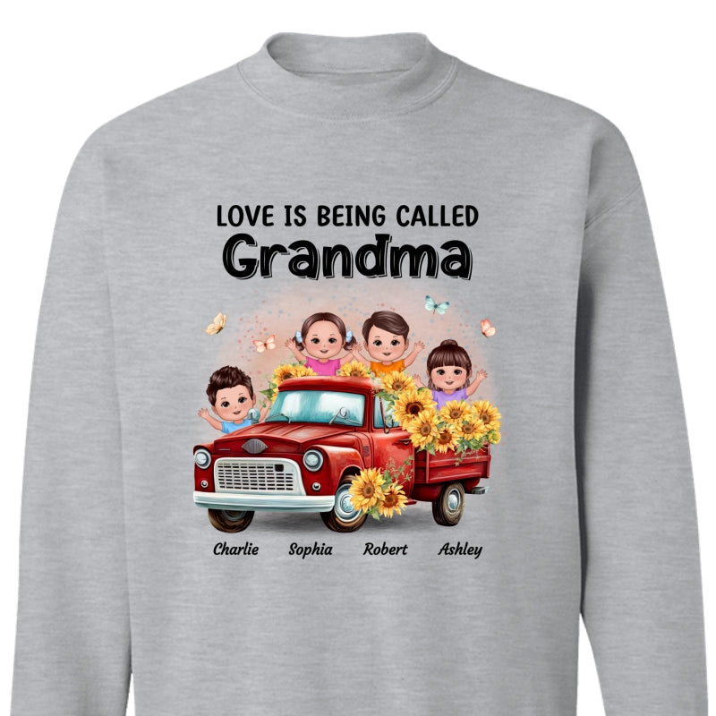 Loved Being Called Grandma Sunflower Truck Personalized Shirt
