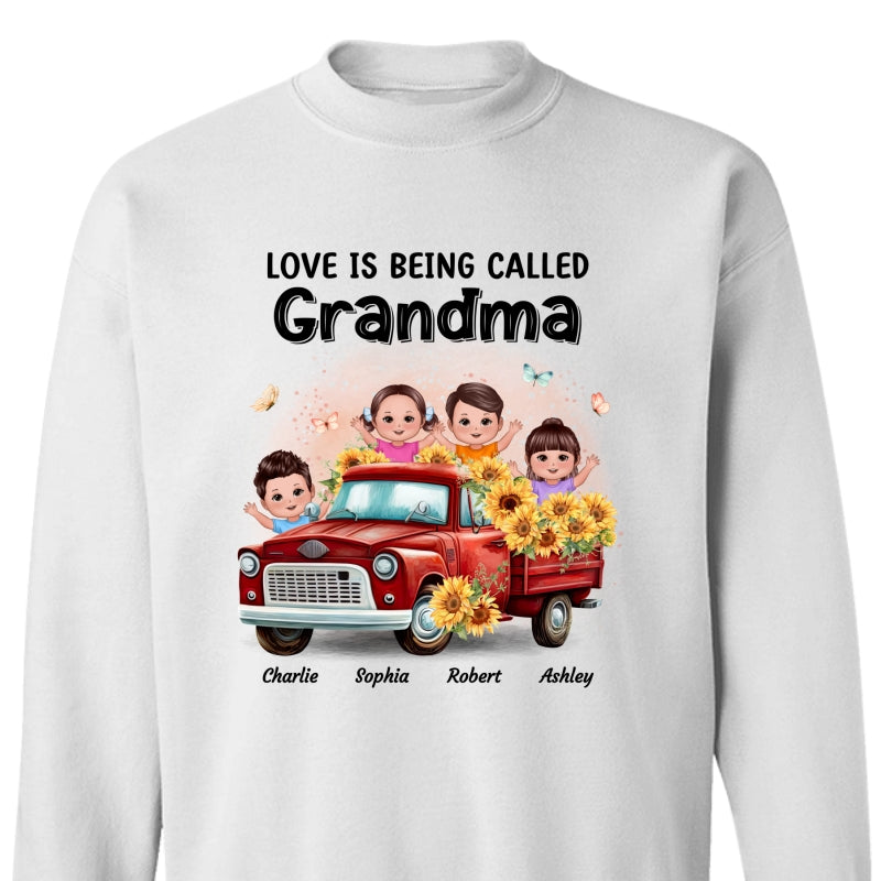 Loved Being Called Grandma Sunflower Truck Personalized Shirt