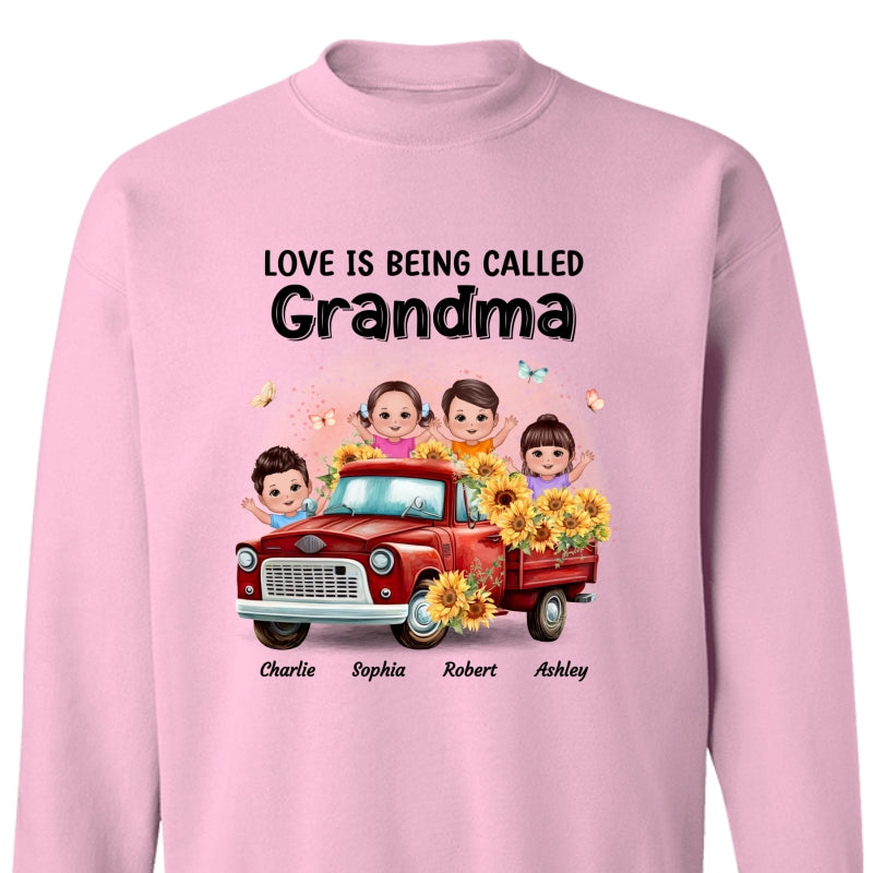 Loved Being Called Grandma Sunflower Truck Personalized Shirt