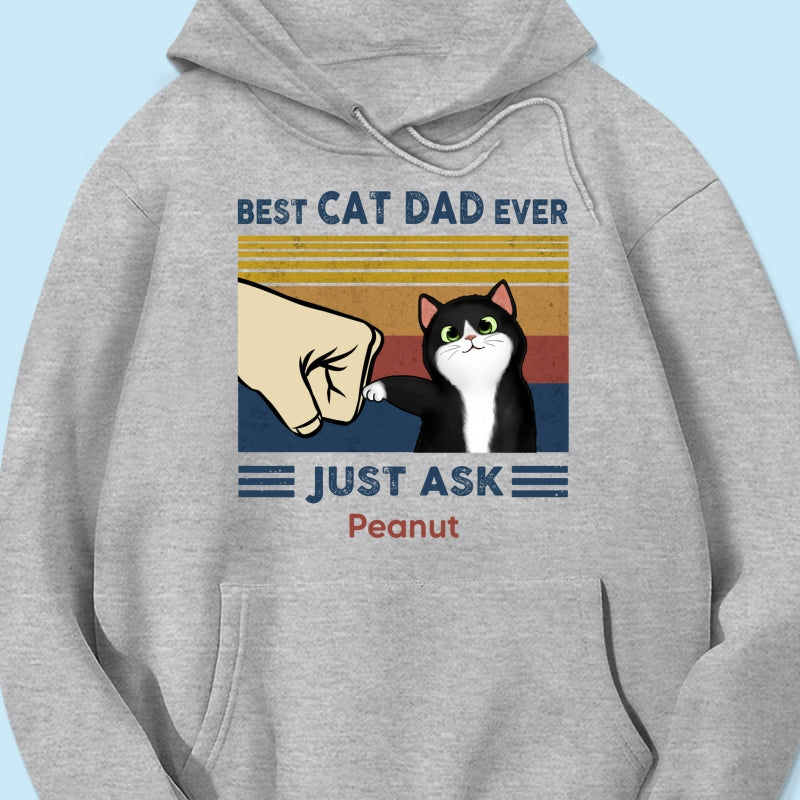 Best Cat Dad Ever - Personalized Father's Day Gift | Premium Cotton T-Shirt