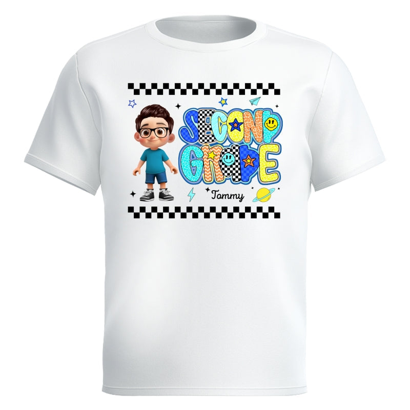 Preppy Back to School Shirt Pre-K to Fourth Grade for Kids, Boys, Girls, 1st Day of School
