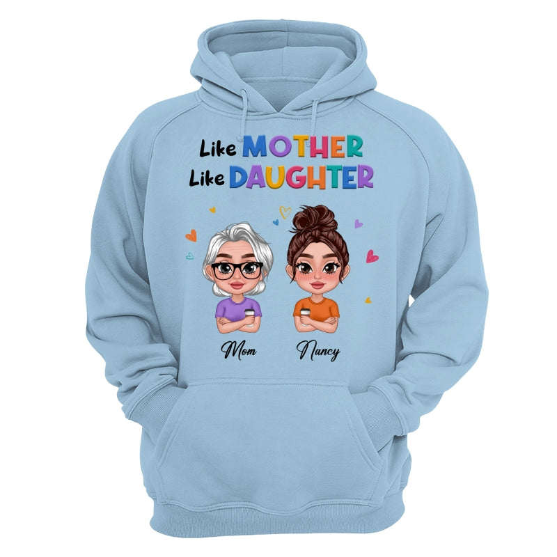 Like Mother Like Daughter Colorful Pattern Doll Women Thick Lips Personalized Shirt