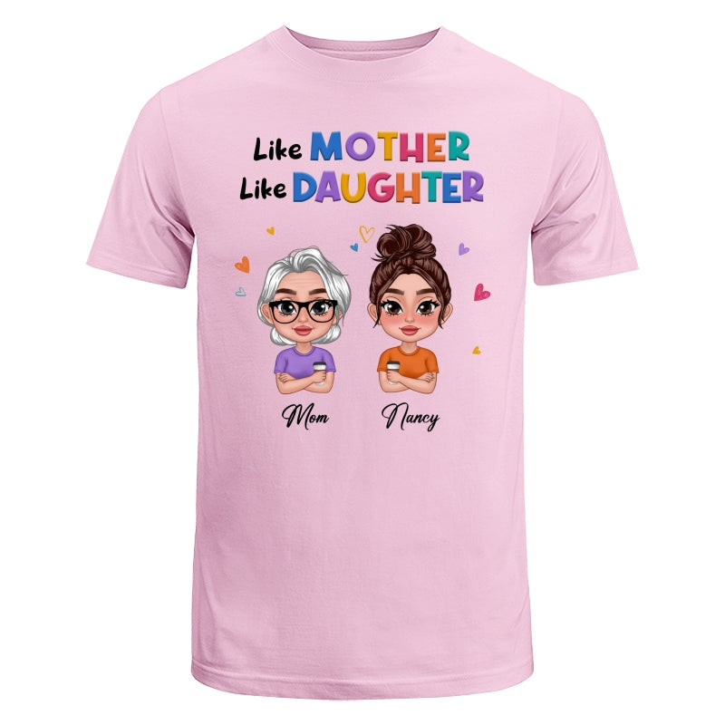 Like Mother Like Daughter Colorful Pattern Doll Women Thick Lips Personalized Shirt