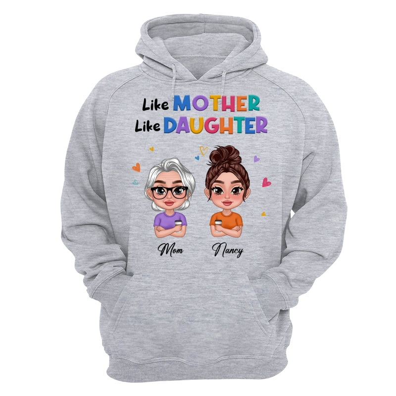 Like Mother Like Daughter Colorful Pattern Doll Women Thick Lips Personalized Shirt