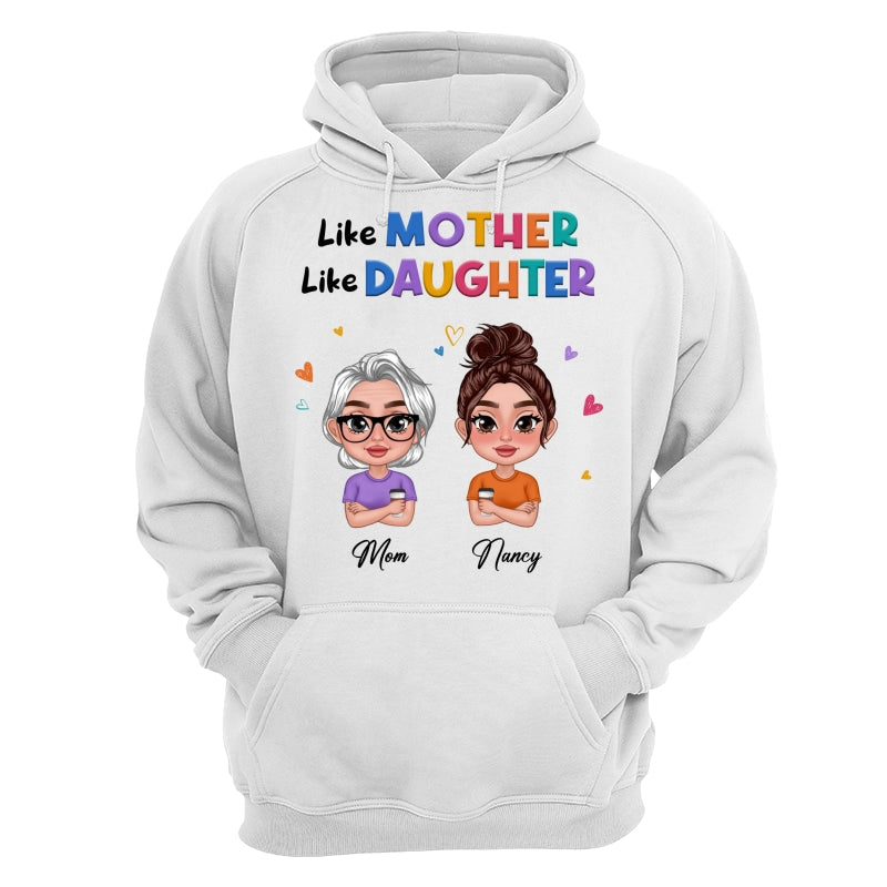 Like Mother Like Daughter Colorful Pattern Doll Women Thick Lips Personalized Shirt