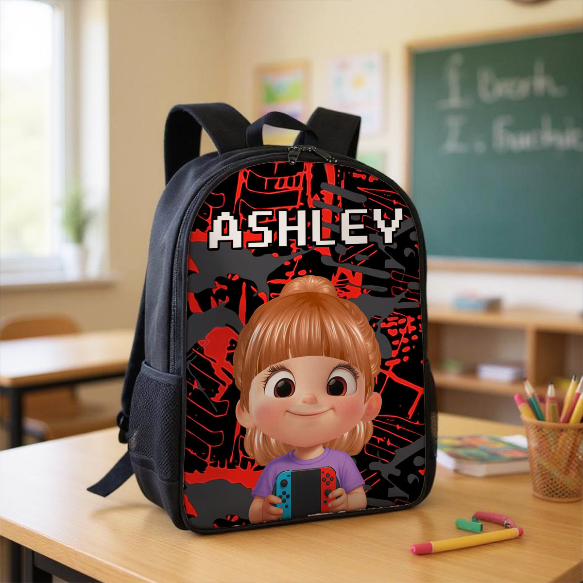 Boys Gamer Personalized Backpack for School