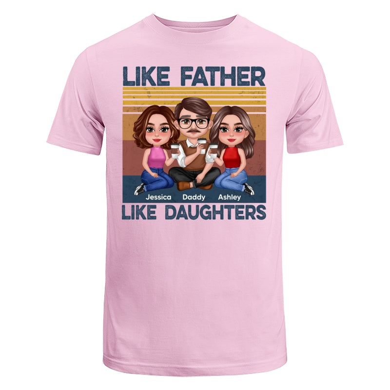 Retro Like Father Like Daughter Doll Sitting Together Personalized Shirt
