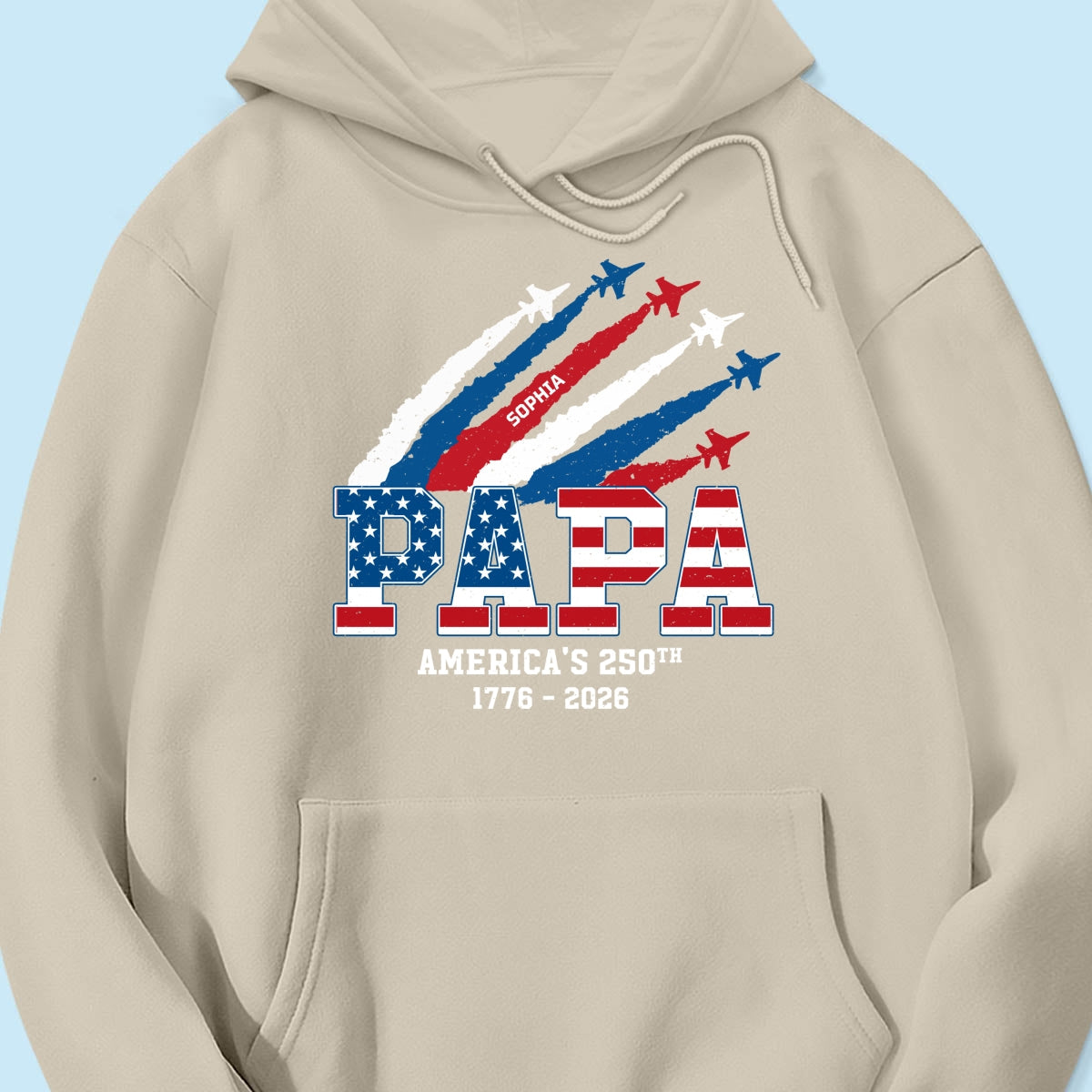 Proud Dad Grandpa Nation Flag American 250th Anniversary - Personalized Shirt - Gift For Dad, Grandpa, Celebrating 250 Years Of Freedom