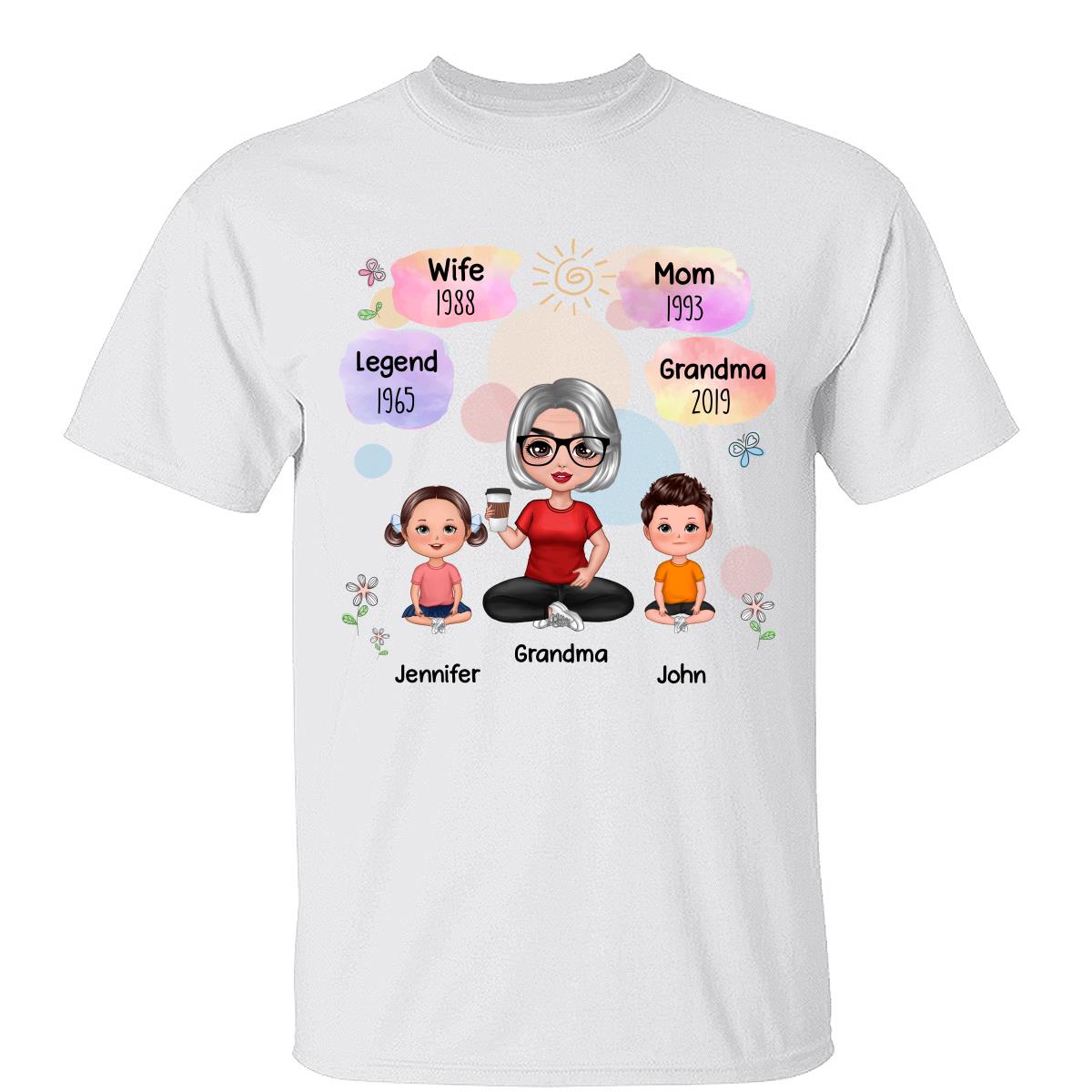 Doll Grandma Grandkids Legend Personalized Shirt