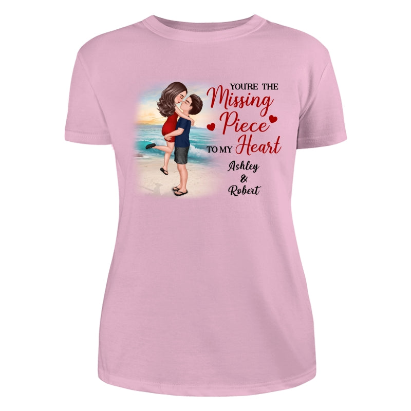 Couple Kissing On The Beach Personalized Shirt
