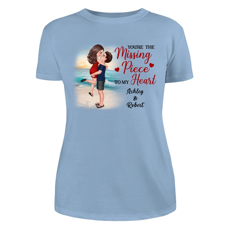 Couple Kissing On The Beach Personalized Shirt