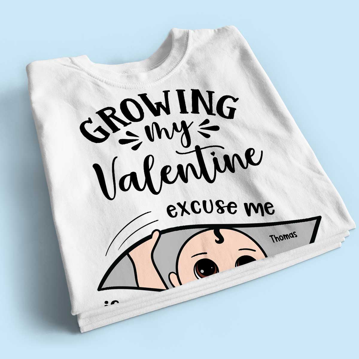Growing My Cute Baby Excuse Me Is It Yet Personalized Shirt, Gift For Expecting Mom, Pregnancy Announcement, Baby Reveal