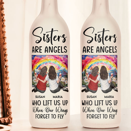 Sisters Are Angels - Personalized Bottle Lamp