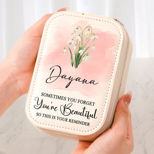 Sometimes You Forget You're Beautiful - Custom Make Up Box With Mirror