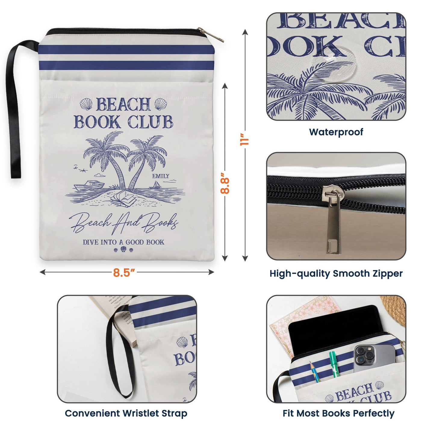 Summer Beach Book Club - Personalized Book Sleeve