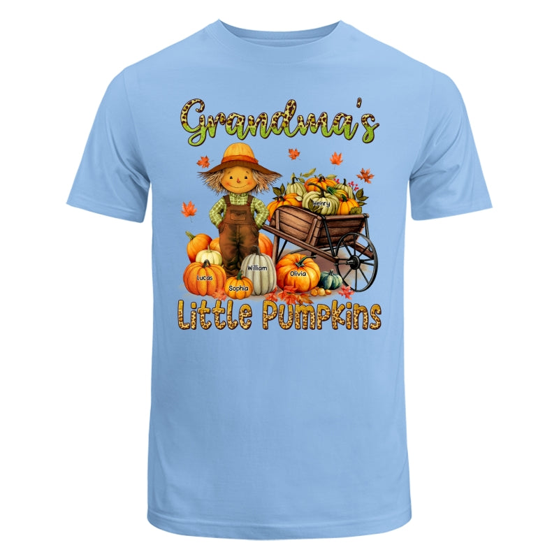 Grandma Mom Little Pumpkin Leopard Scarecrow Personalized Shirt