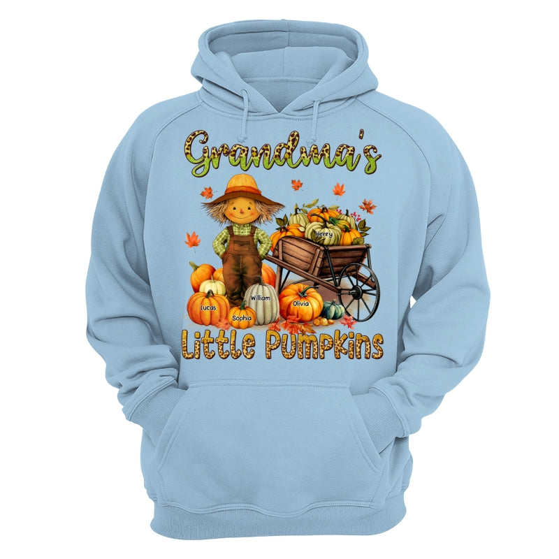 Grandma Mom Little Pumpkin Leopard Scarecrow Personalized Shirt