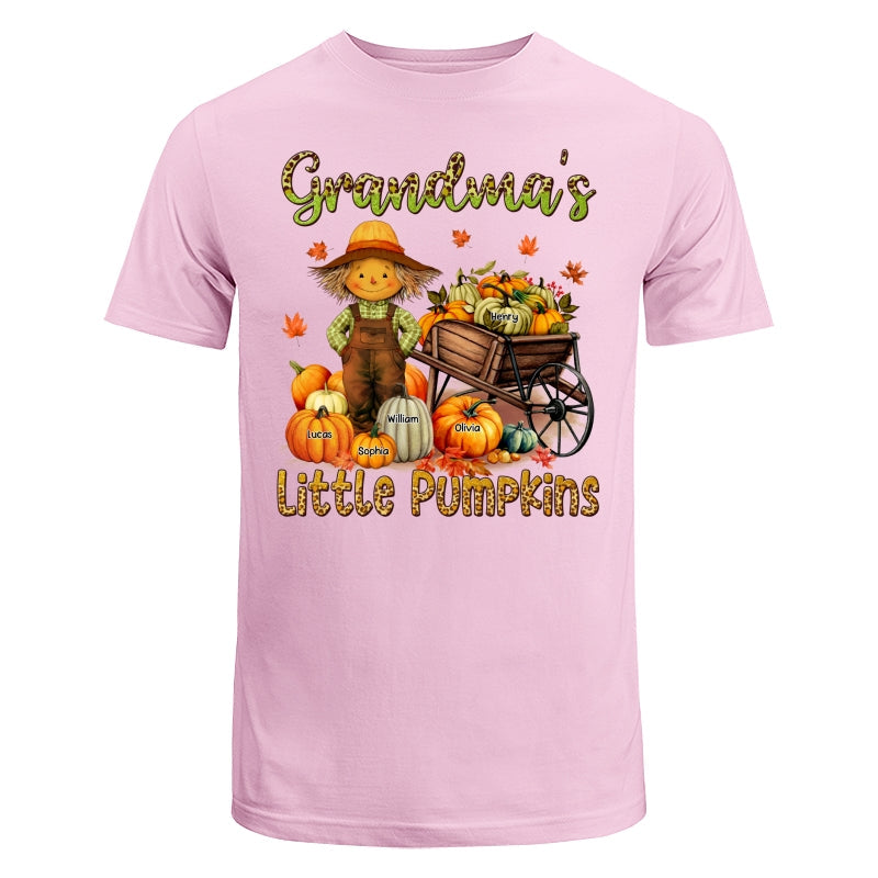 Grandma Mom Little Pumpkin Leopard Scarecrow Personalized Shirt