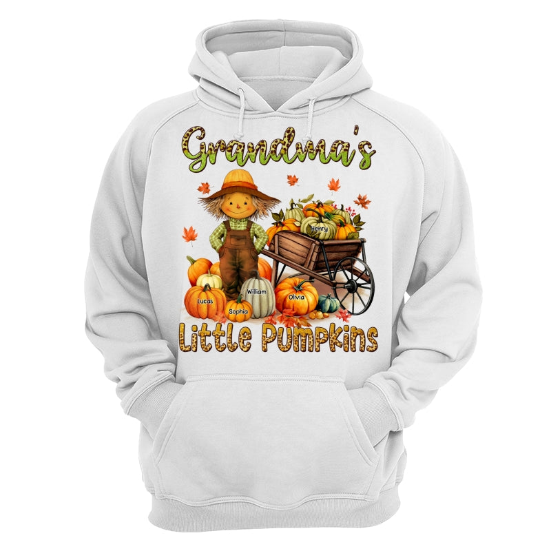 Grandma Mom Little Pumpkin Leopard Scarecrow Personalized Shirt
